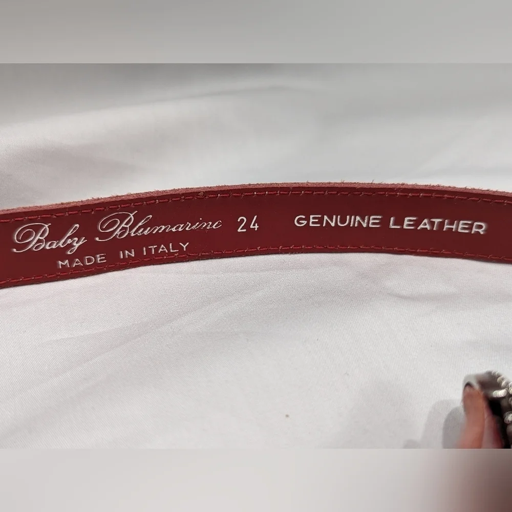 Blumarine Baby Made In Italy Size 24 Genuine Leather Belt - Picture 5 of 9
